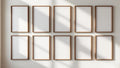 Frame Wall Art Mockup — Espresso Frame Portrait 4:5 — Perspective View — #01175 | MockupBulk