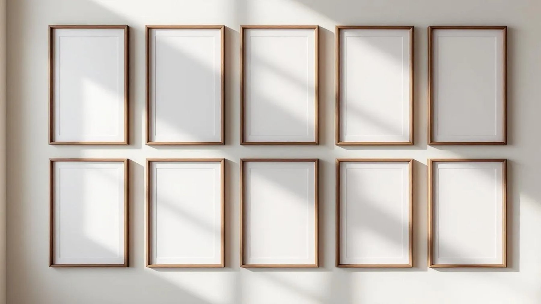 Frame Wall Art Mockup — Espresso Frame Portrait 4:5 — Perspective View — #01175 | MockupBulk