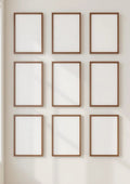 Frame Frame Display Mockup — Espresso Frame Portrait 2:3 — Perspective View — #01176 | MockupBulk