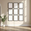 Frame Room Scene Mockup — Plain Square Frame Landscape 3:4 — Perspective View — #01177 | MockupBulk