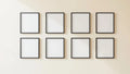 Frame Premium Interior Mockup — Matte Black Frame Square 1:1 — Perspective View — #01178 | MockupBulk