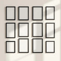 Frame Editorial Room Mockup — Plain Square Frame Landscape 11x14 — Perspective View — #01180 | MockupBulk