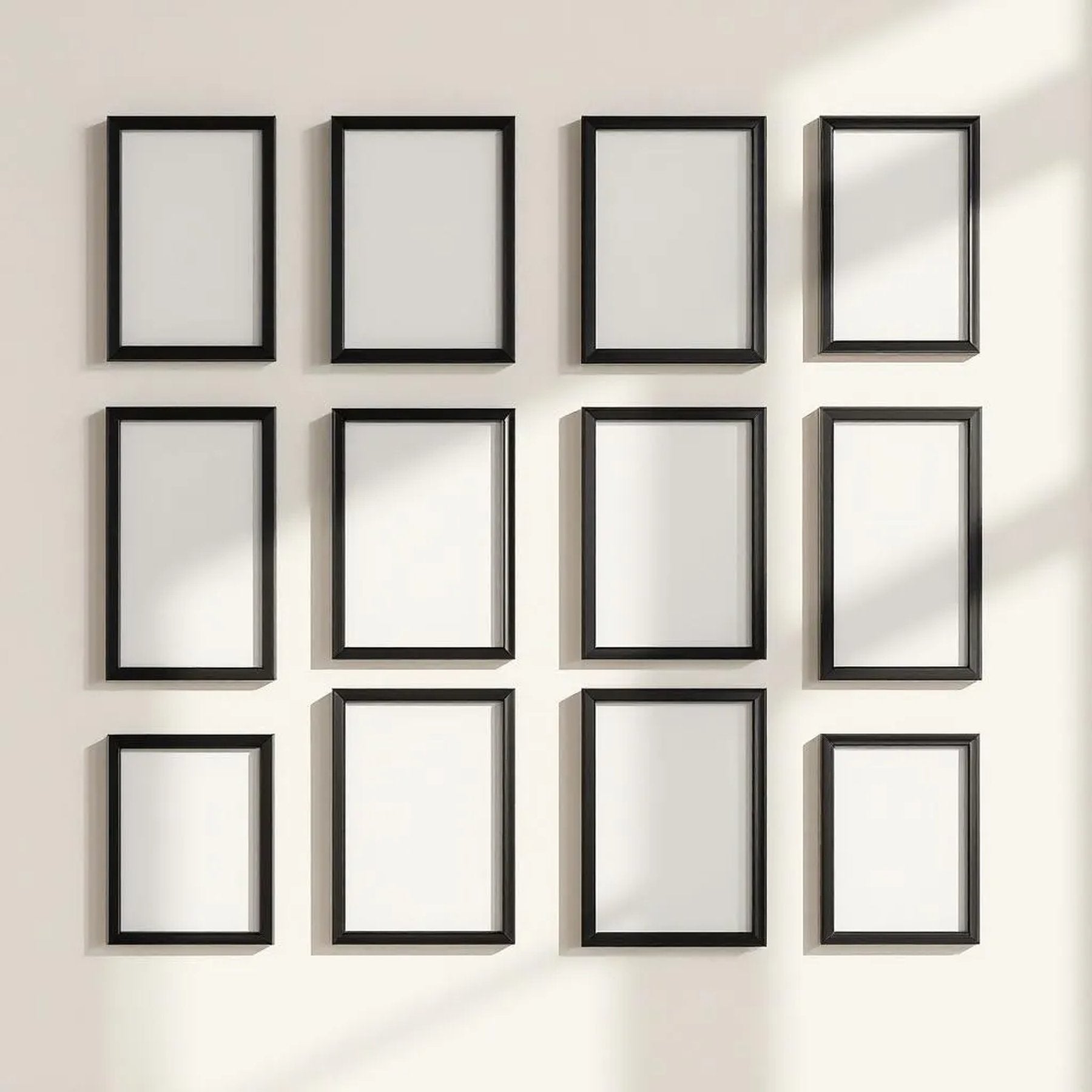 Frame Editorial Room Mockup — Plain Square Frame Landscape 11x14 — Perspective View — #01180 | MockupBulk