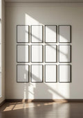 Frame Room Scene Mockup — Matte Black Frame Portrait 2:3 — Perspective View — #01182 | MockupBulk