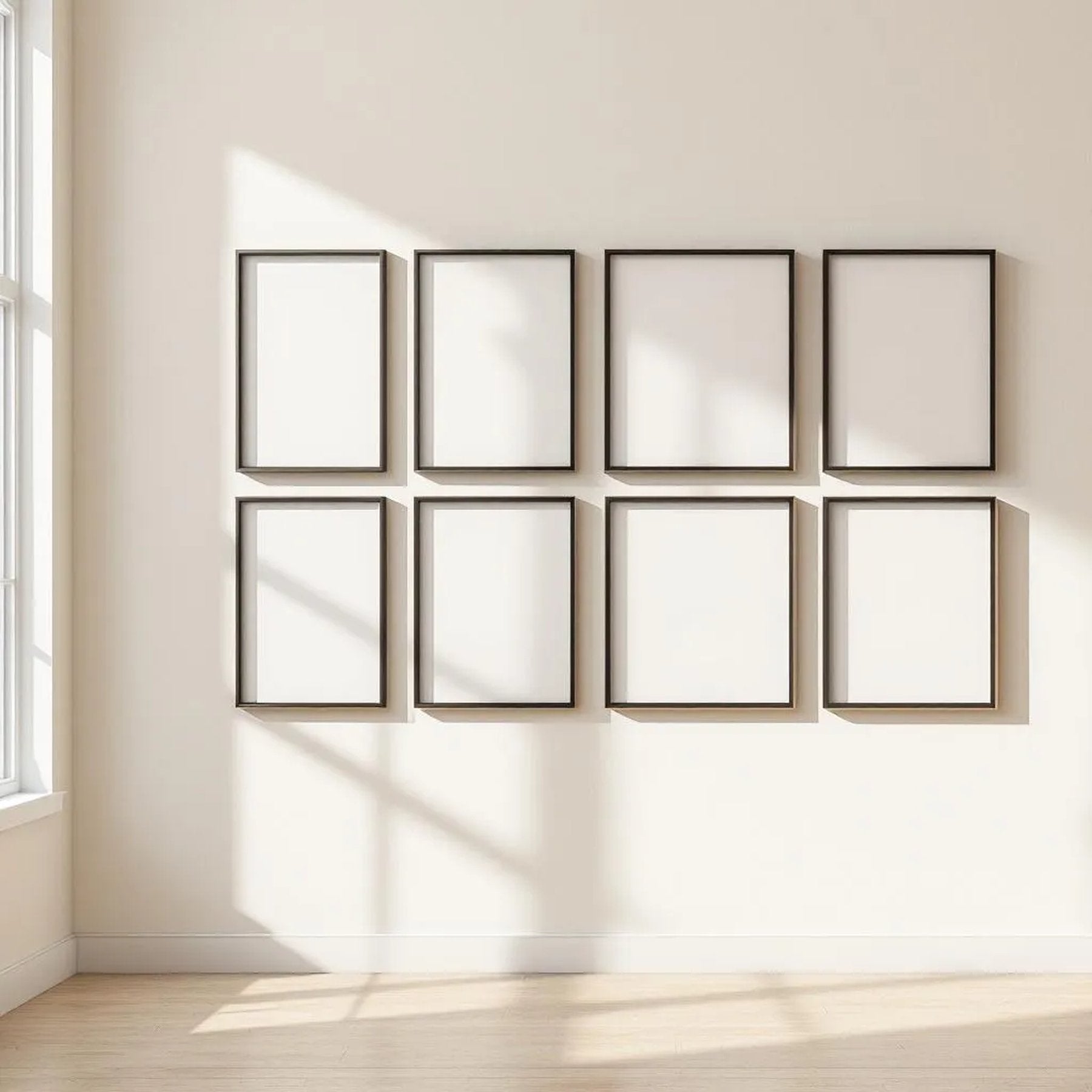 Frame Editorial Room Mockup — Plain Square Frame Landscape 3:4 — Perspective View — #01183 | MockupBulk