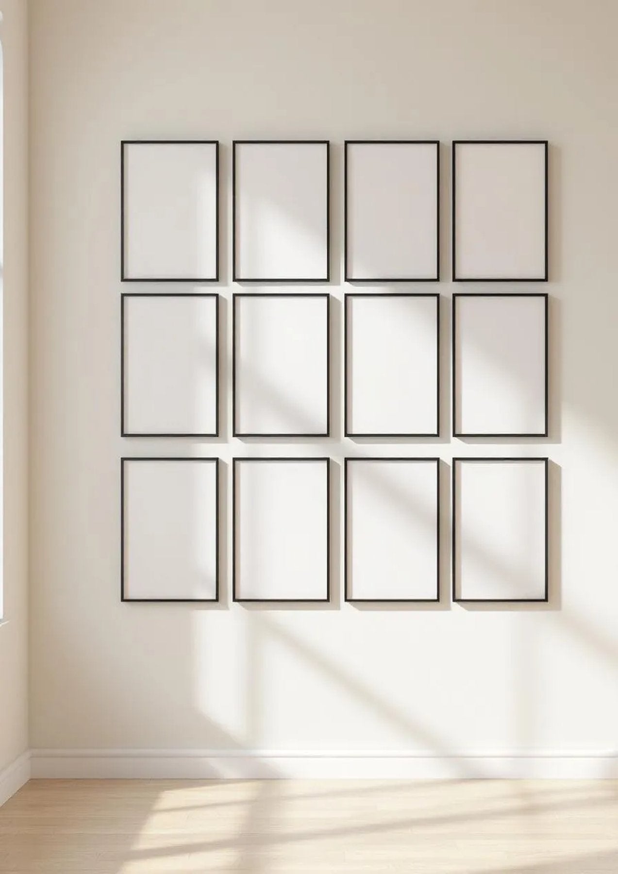 Frame Styled Room Mockup — Matte Black Frame Portrait 5:7 — Perspective View — #01185 | MockupBulk
