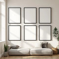 Frame Frame Display Mockup — Plain Square Frame Portrait 2:3 — Perspective View — #01186 | MockupBulk