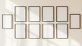 Frame Professional Frame Mockup — Matte Black Frame Square 1:1 — Perspective View — #01187 | MockupBulk