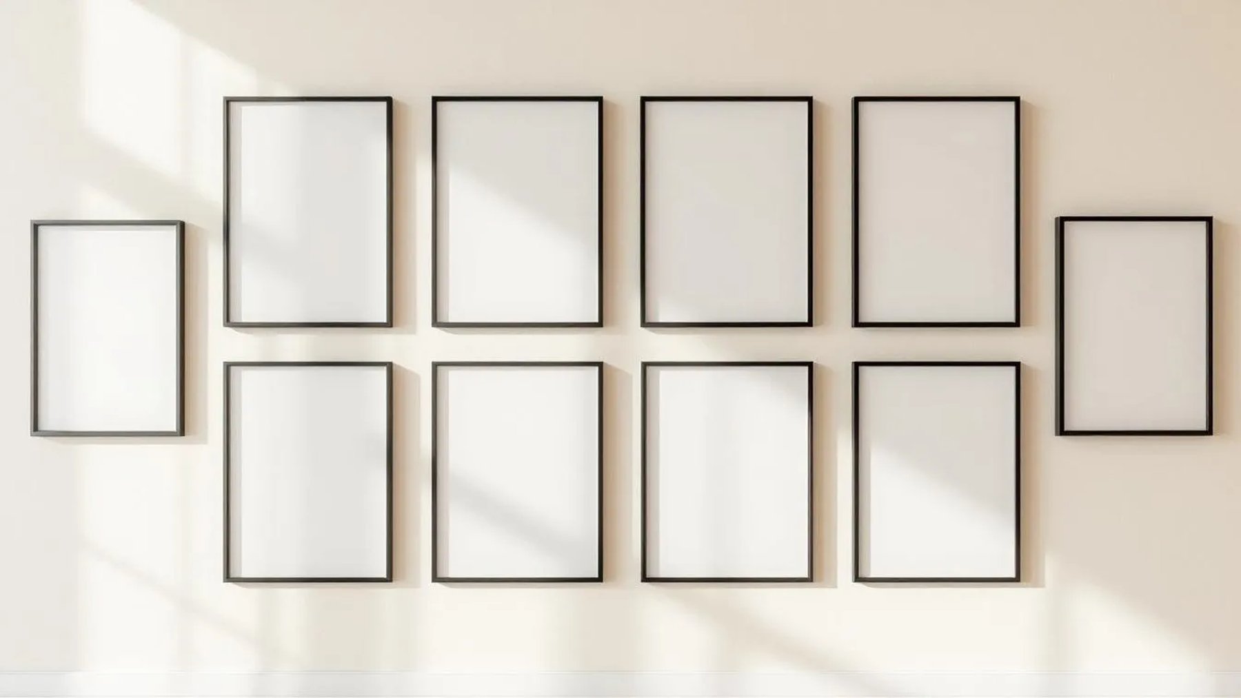 Frame Professional Frame Mockup — Matte Black Frame Square 1:1 — Perspective View — #01187 | MockupBulk