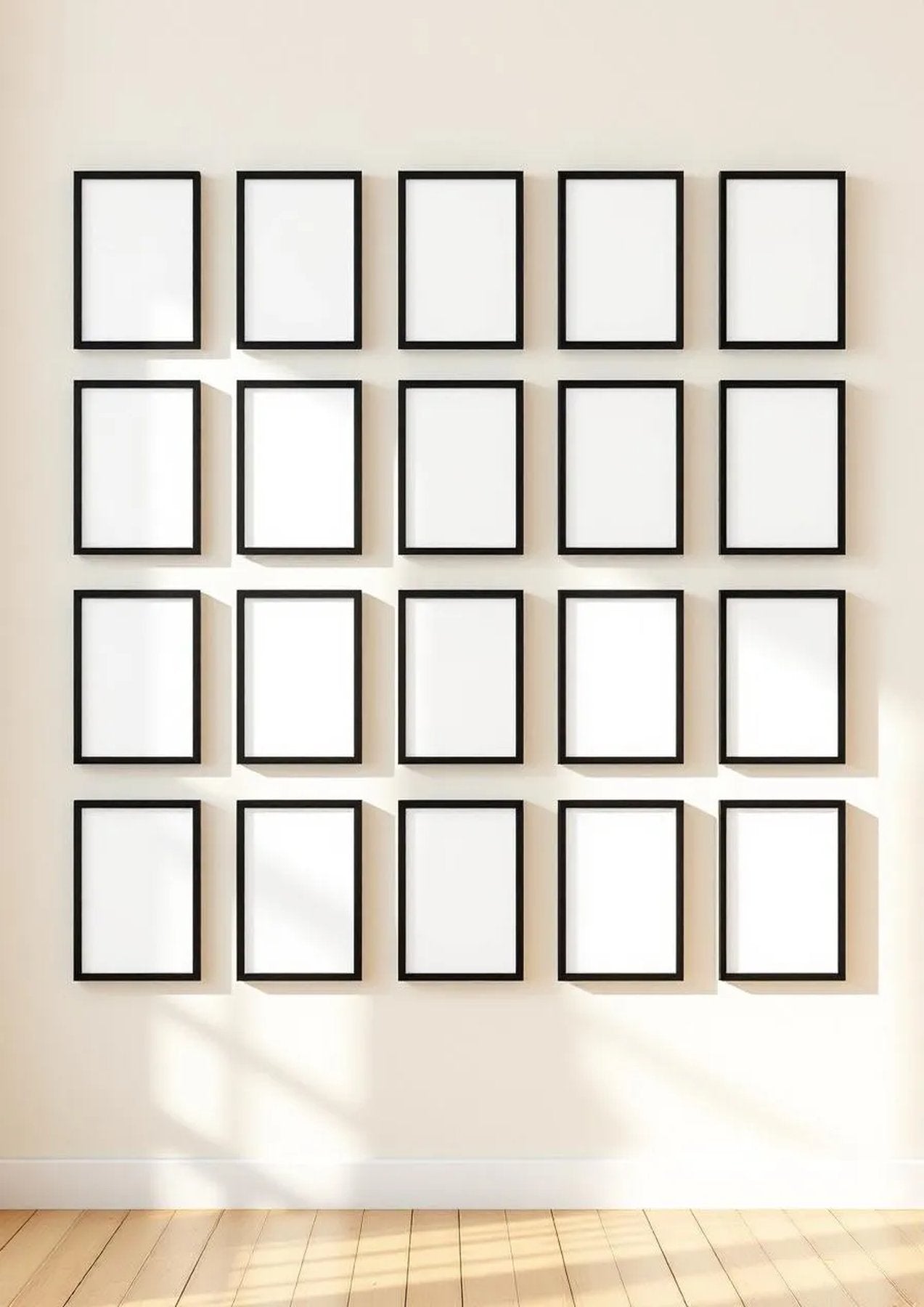 Frame Styled Room Mockup — Matte Black Frame Portrait 2:3 — Perspective View — #01188 | MockupBulk