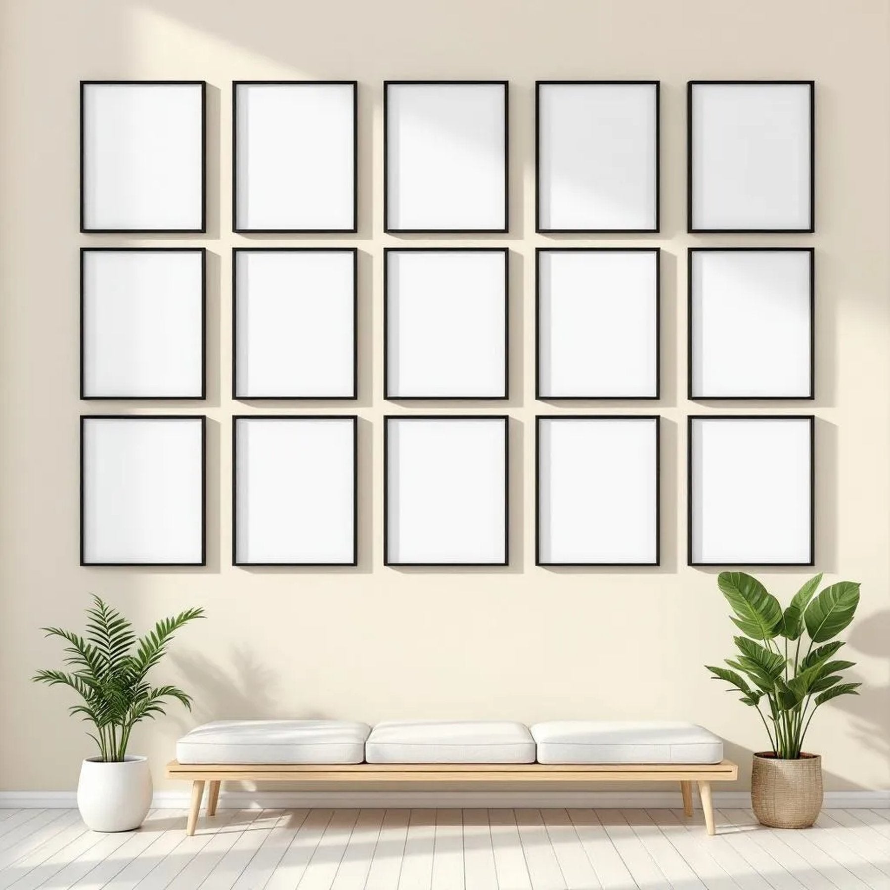 Frame Frame Display Mockup — Plain Square Frame Square 1:1 — Perspective View — #01189 | MockupBulk