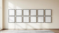 Frame Styled Room Mockup — Matte Black Frame Square 1:1 — Perspective View — #01190 | MockupBulk