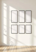 Frame Interior Frame Mockup — Matte Black Frame Portrait 2:3 — Perspective View — #01191 | MockupBulk