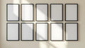 Frame Styled Room Mockup — Matte Black Frame Portrait 2:3 — Perspective View — #01193 | MockupBulk