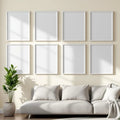Frame Editorial Room Mockup — Plain Square Frame Portrait 2:3 — Perspective View — #01198 | MockupBulk