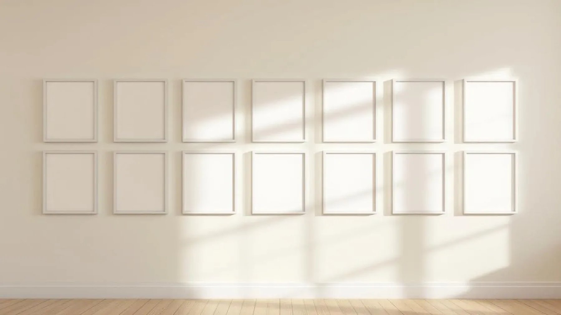 Frame Styled Room Mockup — White Frame Square 1:1 — Perspective View — #01202 | MockupBulk