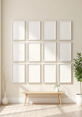 Frame Interior Frame Mockup — White Frame Portrait 2:3 — Perspective View — #01206 | MockupBulk