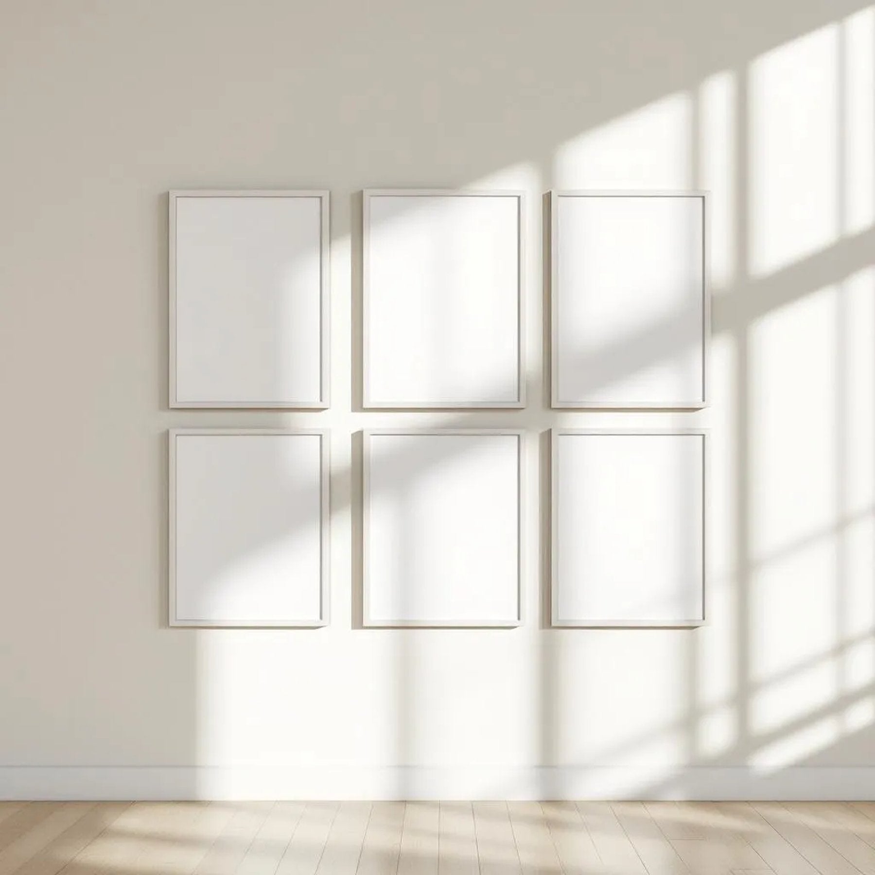 Frame Interior Frame Mockup — Plain Square Frame Portrait 2:3 — Perspective View — #01210 | MockupBulk