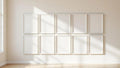 Frame Room Scene Mockup — White Frame Square 1:1 — Perspective View — #01211 | MockupBulk