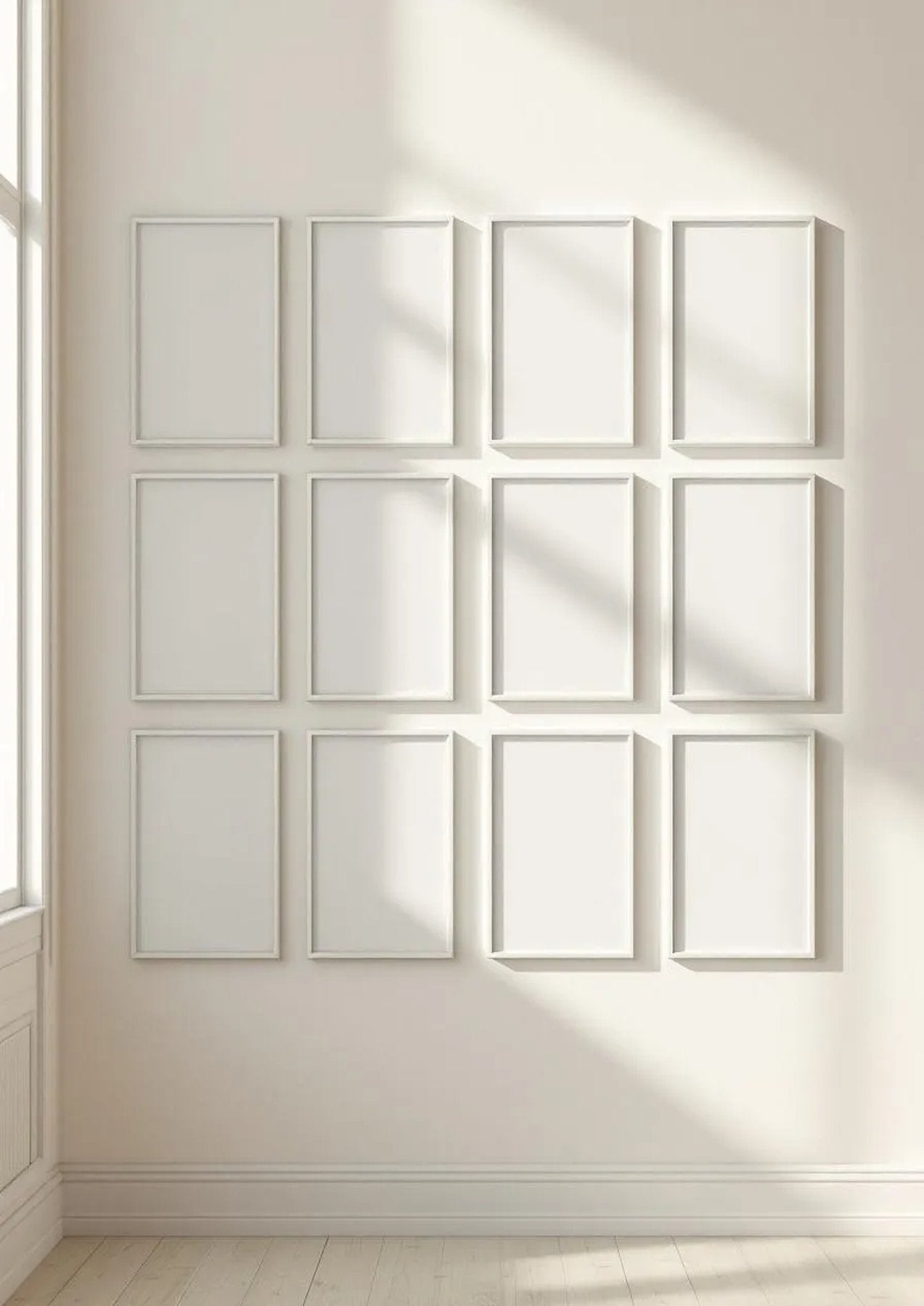 Frame Styled Room Mockup — White Frame Portrait 2:3 — Perspective View — #01212 | MockupBulk