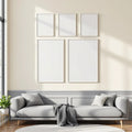 Frame Wall Art Mockup — Plain Square Frame Portrait 4:5 — Perspective View — #01213 | MockupBulk