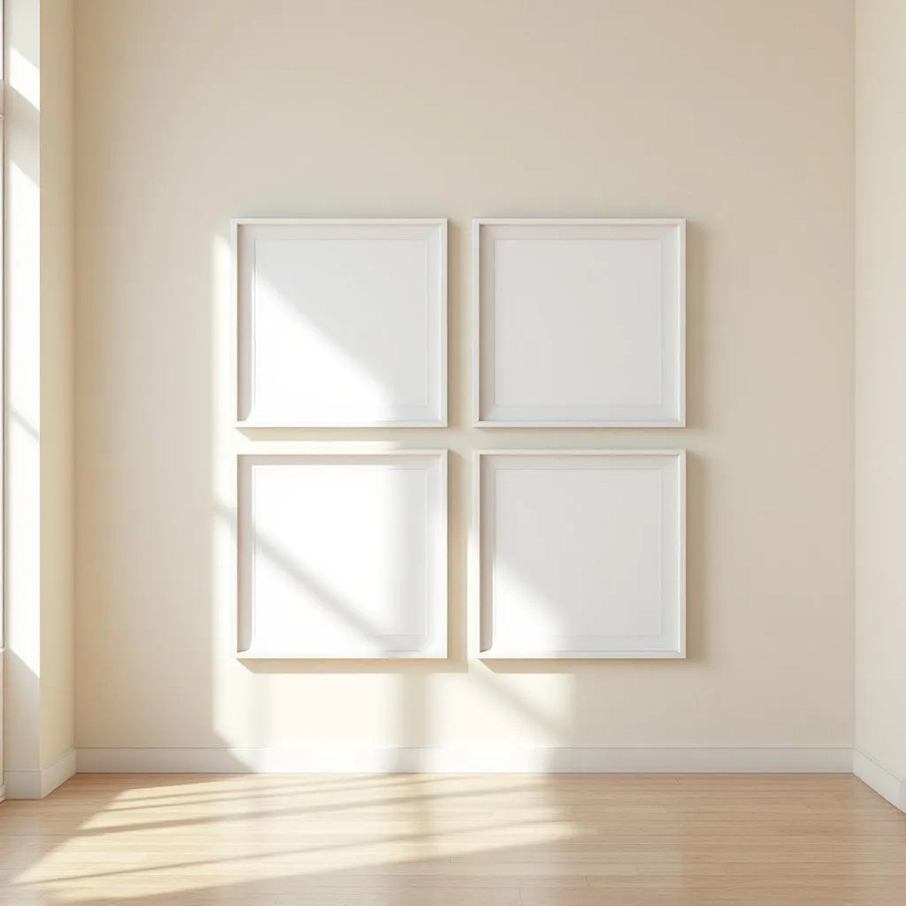 Frame High-Res Frame Mockup — Plain Square Frame Portrait 2:3 — Perspective View — #01216 | MockupBulk
