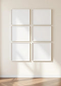 Frame Styled Room Mockup — White Frame A-Series (A4 / A3) — Perspective View — #01218 | MockupBulk