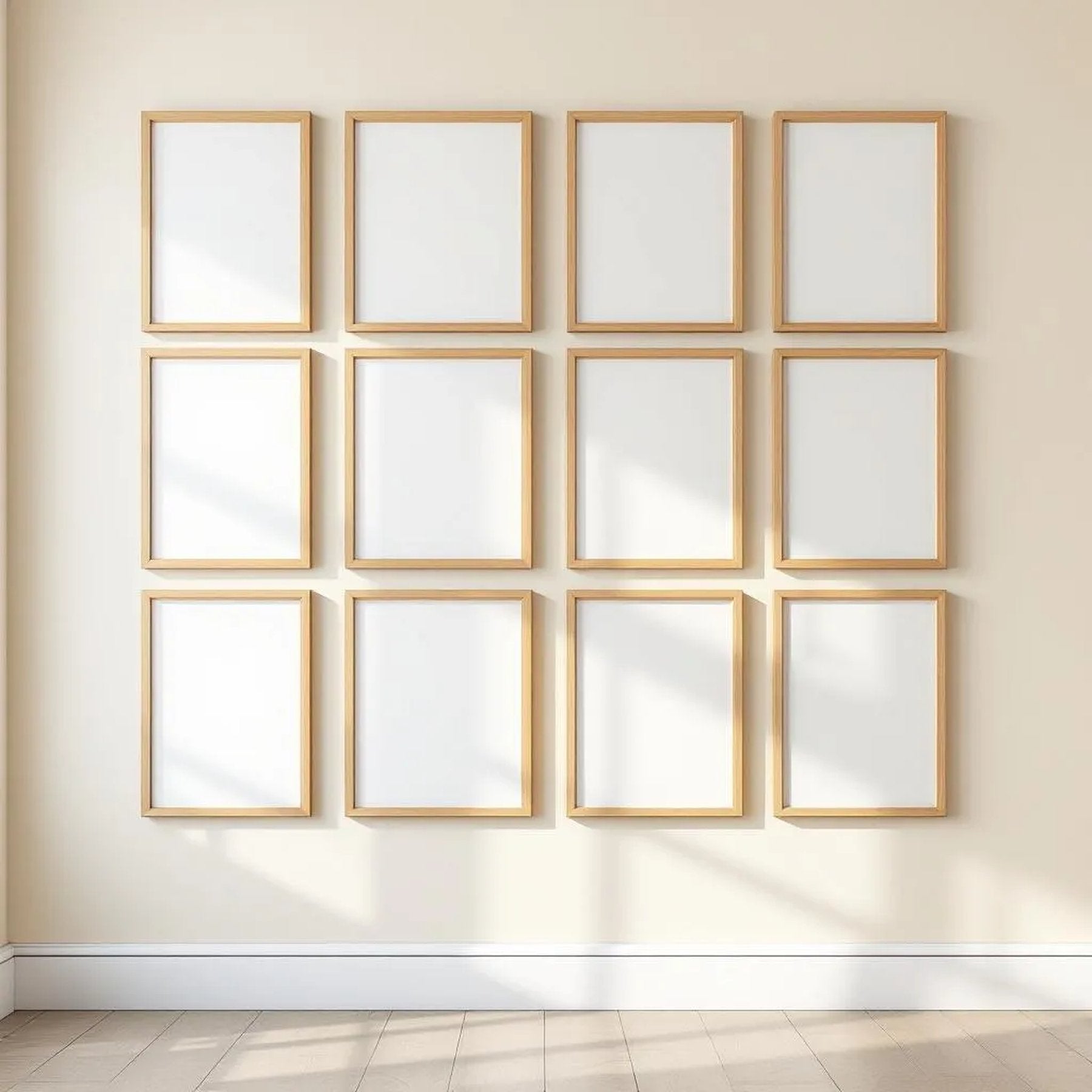 Frame Frame Display Mockup — Plain Square Frame Square 1:1 — Perspective View — #01222 | MockupBulk