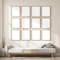 Frame Room Scene Mockup — Plain Square Frame Portrait 4:5 — Perspective View — #01228 | MockupBulk