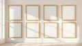 Frame Editorial Room Mockup — Natural Oak Frame Square 1:1 — Perspective View — #01235 | MockupBulk