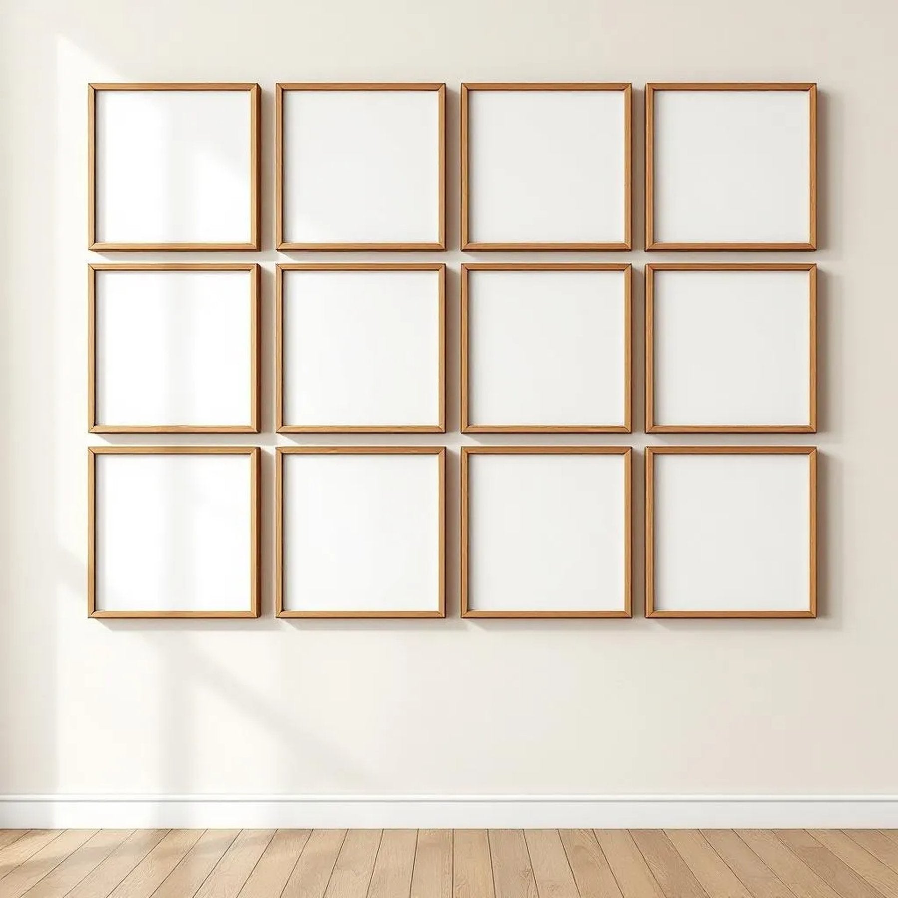 Frame High-Res Frame Mockup — Plain Square Frame Square 1:1 — Perspective View — #01237 | MockupBulk