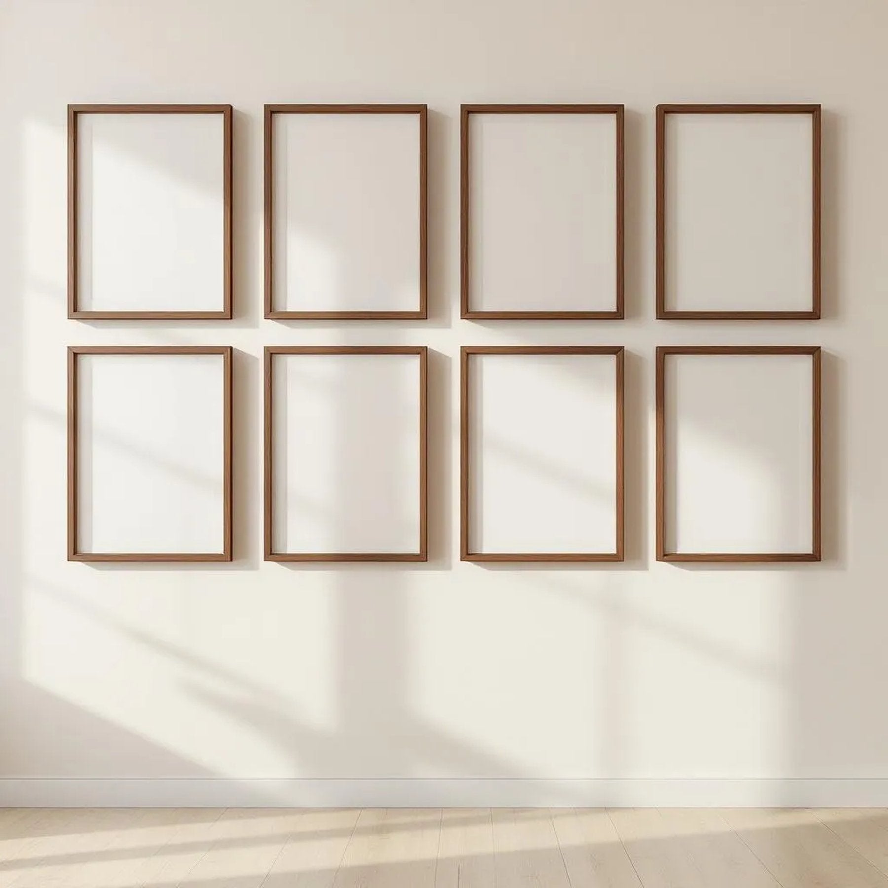 Frame Editorial Room Mockup — Plain Square Frame Portrait 2:3 — Perspective View — #01240 | MockupBulk