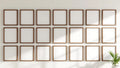 Frame Styled Room Mockup — Walnut Frame Square 1:1 — Perspective View — #01244 | MockupBulk