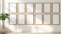 Frame Frame Display Mockup — Walnut Frame Portrait 2:3 — Perspective View — #01247 | MockupBulk