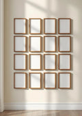 Frame Interior Frame Mockup — Walnut Frame Portrait 2:3 — Perspective View — #01251 | MockupBulk