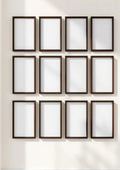 Frame High-Res Frame Mockup — Walnut Frame Portrait 2:3 — Perspective View — #01254 | MockupBulk