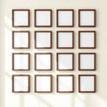 Frame Styled Room Mockup — Plain Square Frame Square 1:1 — Perspective View — #01258 | MockupBulk