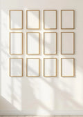 Frame Interior Frame Mockup — Gold Frame Portrait 2:3 — Perspective View — #01263 | MockupBulk