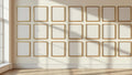 Frame Editorial Room Mockup — Gold Frame Portrait 2:3 — Perspective View — #01268 | MockupBulk