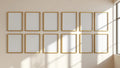 Frame Styled Room Mockup — Gold Frame Portrait 2:3 — Perspective View — #01277 | MockupBulk