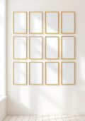 Frame Professional Frame Mockup — Gold Frame Portrait 2:3 — Perspective View — #01278 | MockupBulk