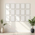Frame Editorial Room Mockup — Plain Square Frame Portrait 5:7 — Perspective View — #01282 | MockupBulk