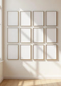 Frame Wall Art Mockup — Silver Frame Portrait 2:3 — Perspective View — #01284 | MockupBulk