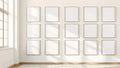 Frame Editorial Room Mockup — Silver Frame Square 1:1 — Perspective View — #01286 | MockupBulk
