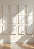 Frame Premium Interior Mockup — Silver Frame Portrait 2:3 — Perspective View — #01287 | MockupBulk