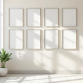 Frame Lifestyle Frame Mockup — Plain Square Frame Portrait 2:3 — Perspective View — #01288 | MockupBulk
