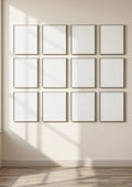 Frame High-Res Frame Mockup — Silver Frame Portrait 2:3 — Perspective View — #01290 | MockupBulk