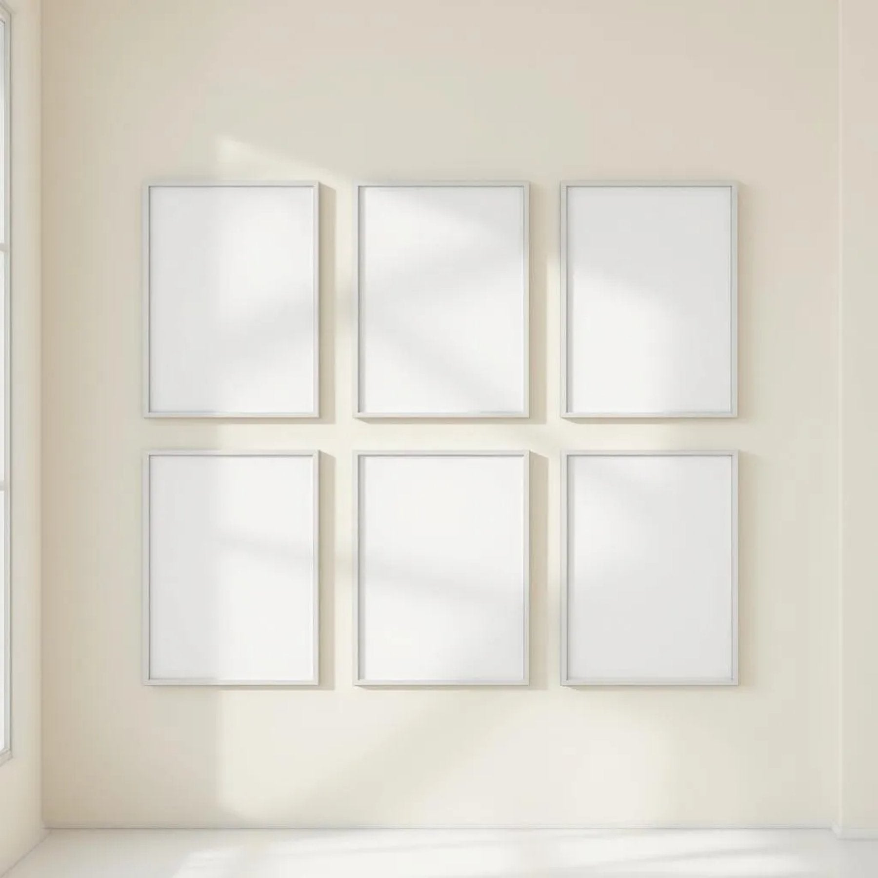Frame Room Scene Mockup — Plain Square Frame Portrait 4:5 — Perspective View — #01294 | MockupBulk