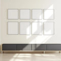 Frame Editorial Room Mockup — Plain Square Frame Portrait 2:3 — Perspective View — #01300 | MockupBulk