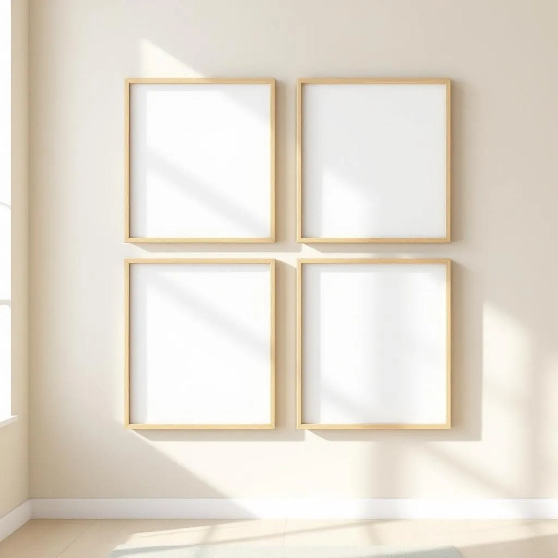 Frame High-Res Frame Mockup — Plain Square Frame Portrait 4:5 — Perspective View — #01303 | MockupBulk